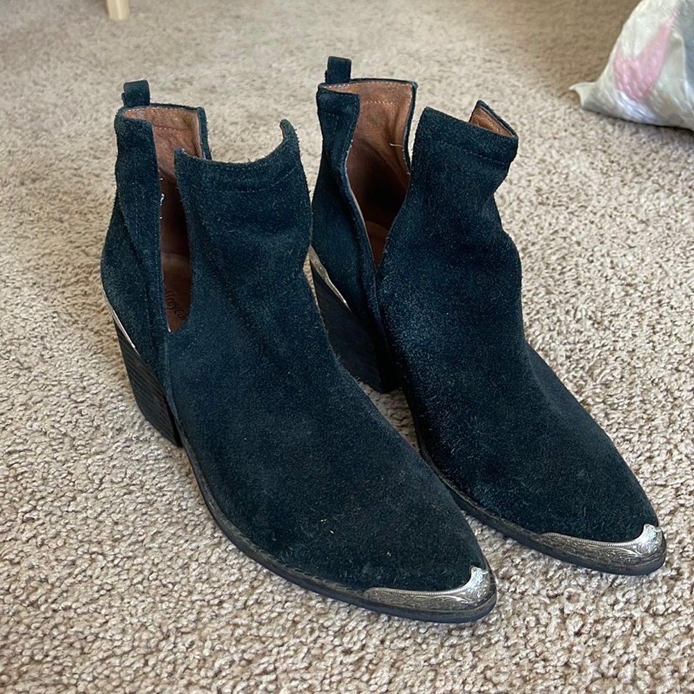 Suede Cowboy Booties